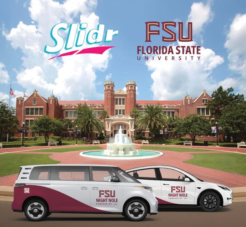 Slidr vehicles at Florida State University campus