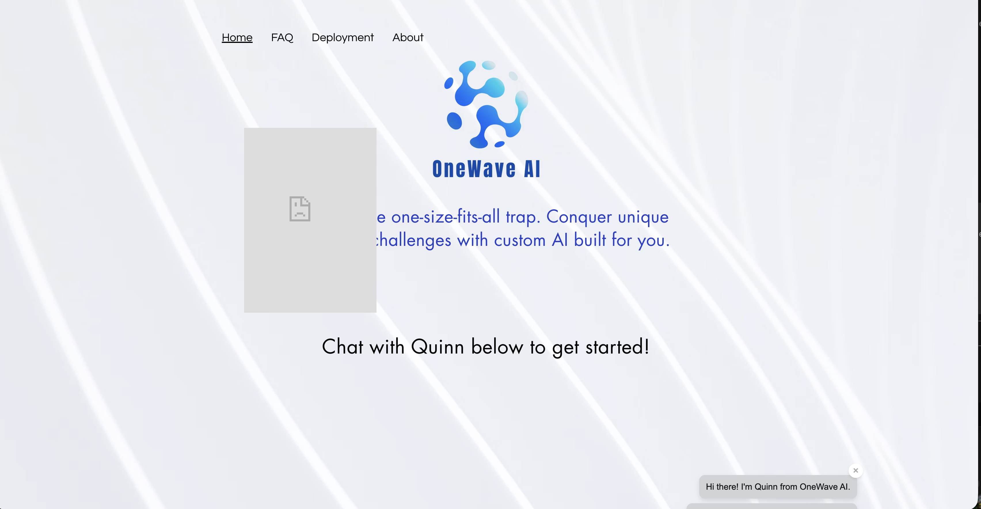 OneWave AI V1 - Original Wix template site from 2024