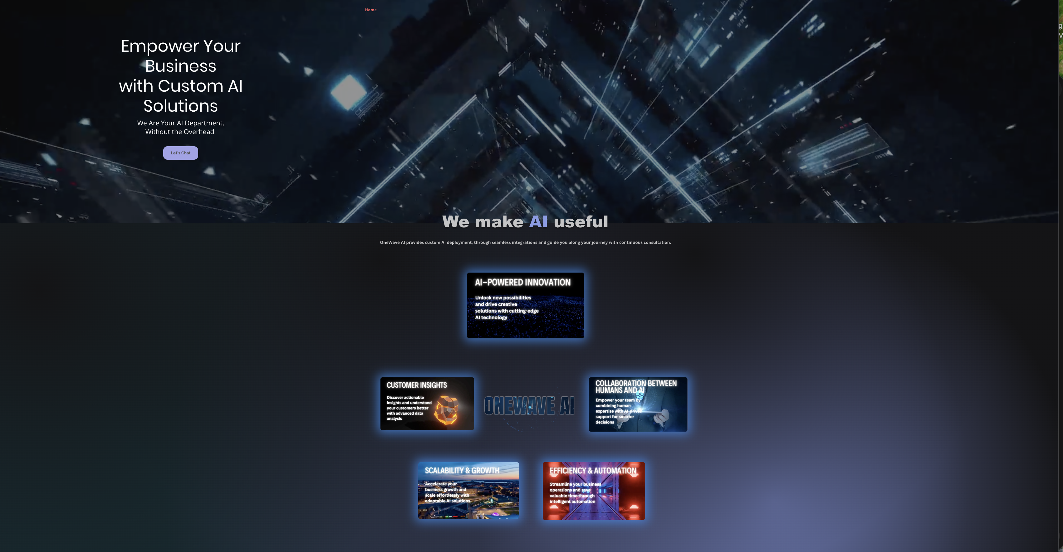 OneWave AI V2 - Replit-built site from early 2025