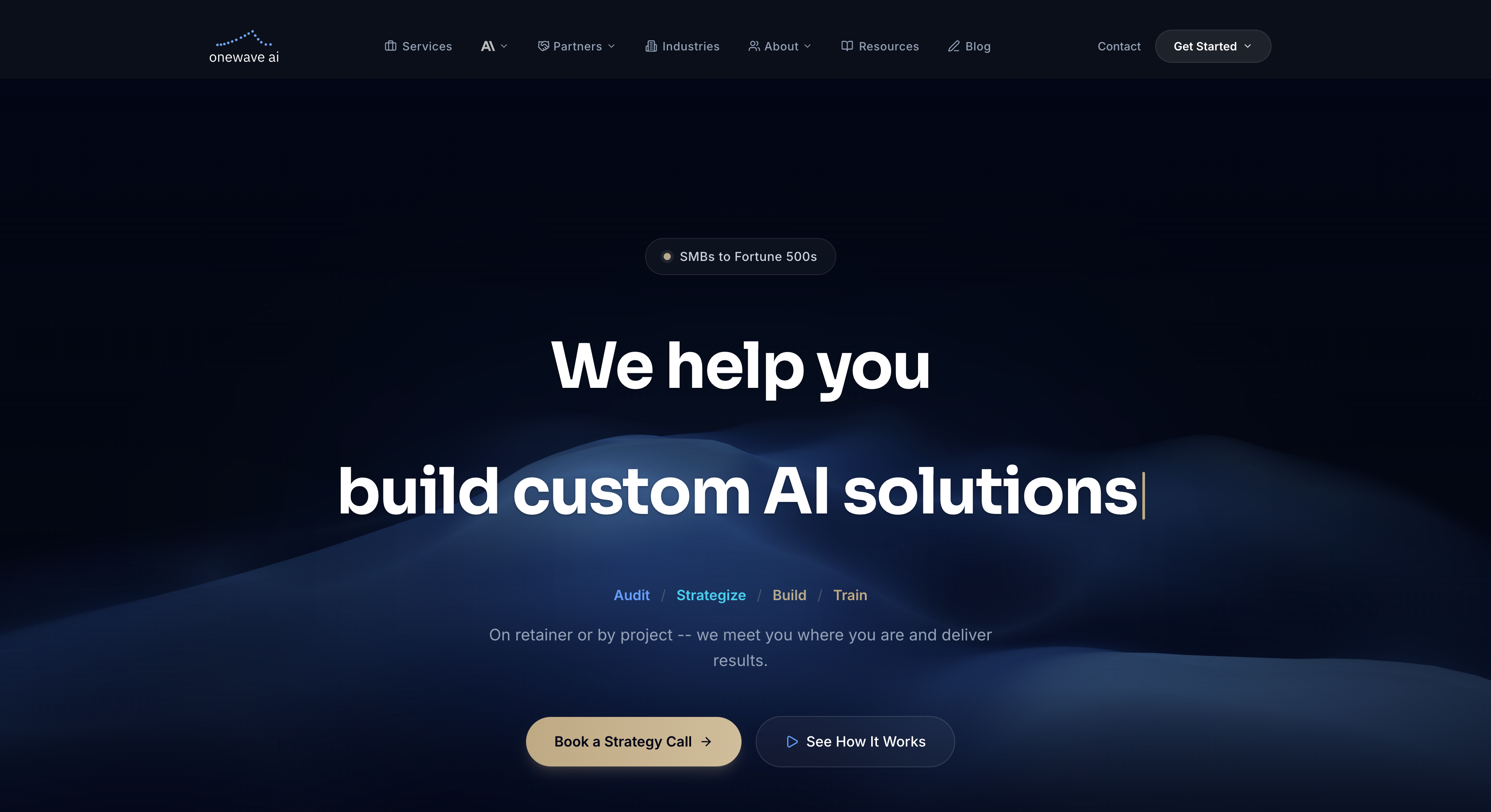 OneWave AI V3 - Current site built with Claude Code in 2026